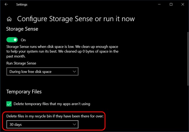 How to Automatically Empty Recycle Bin in Windows 10 - 19