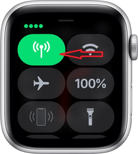 Cellular button on Apple Watch