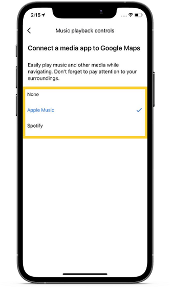 اختر Apple Music-كيفية توصيل خرائط Google بـ Apple Music على iPhone
