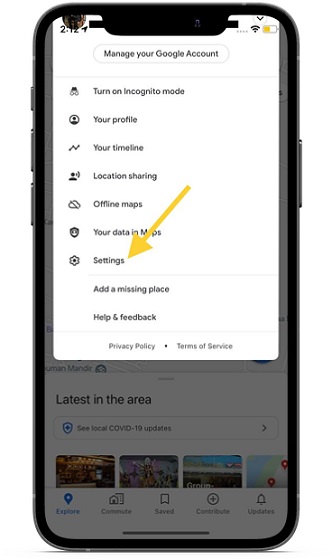 اختر تطبيق الإعدادات-كيفية توصيل خرائط Google بـ Apple Music على iPhone