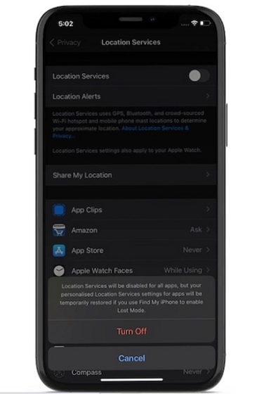 Disable Location Services On Iphone