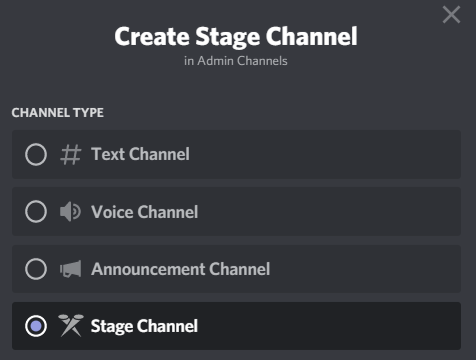 Discord stage channel feature 