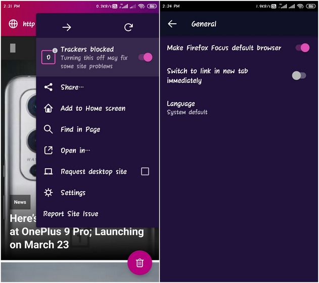 Firefox Focus: أفضل متصفح للخصوصية على Android و iOS