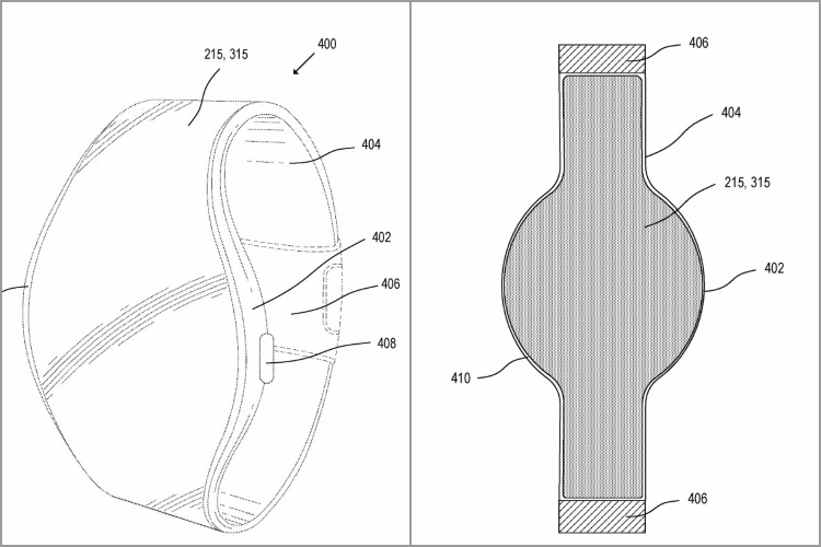 Redesigned apple watch with flexible display