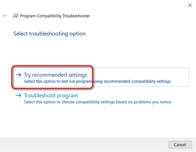 compatibility troubleshooter