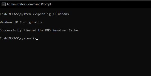 Clear DNS Cache in Windows 11