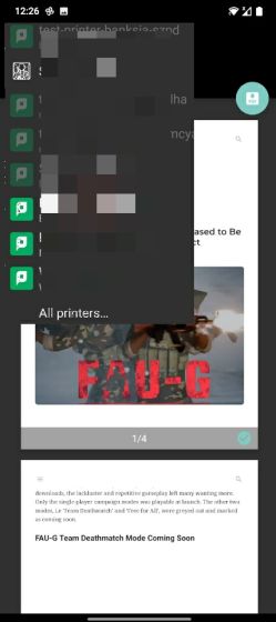 Печать документов с устройства Android с помощью PaperCut Mobility Print