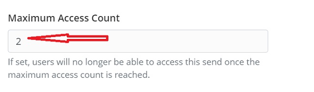 Set maximum access count