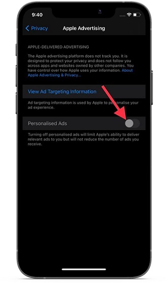 Turn off Personalized ads on iOS and iPadOS - block Apple Ad tracking on iPhone and iPad