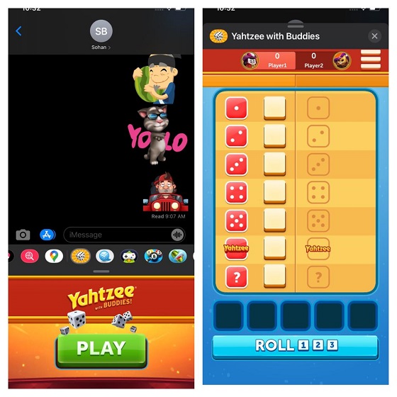 Yahtzee with Buddies Dic‪e game for imessage