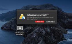 disable change file extension warning on mac