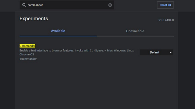 How to Enable and Use Commander in Google Chrome - 88