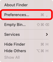 finder preferences