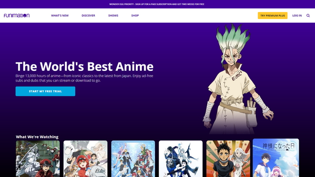 funimation - best english dubbed anime website