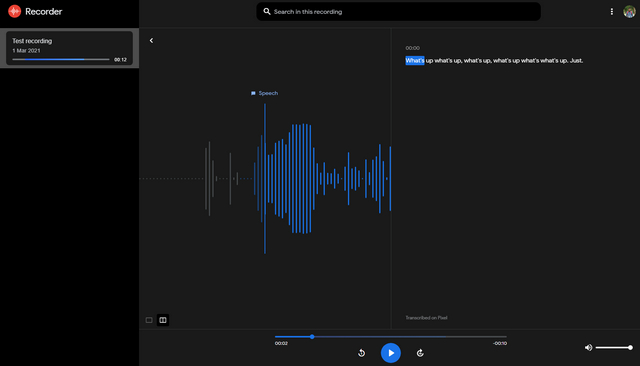 google recorder web