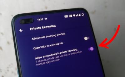 how to take screenshot in firefox private mode on Android