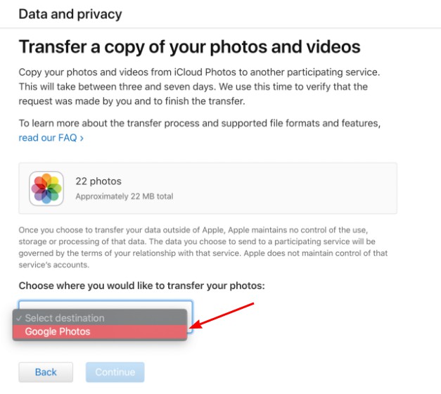 How to Directly Transfer iCloud Photos to Google Photos - 75