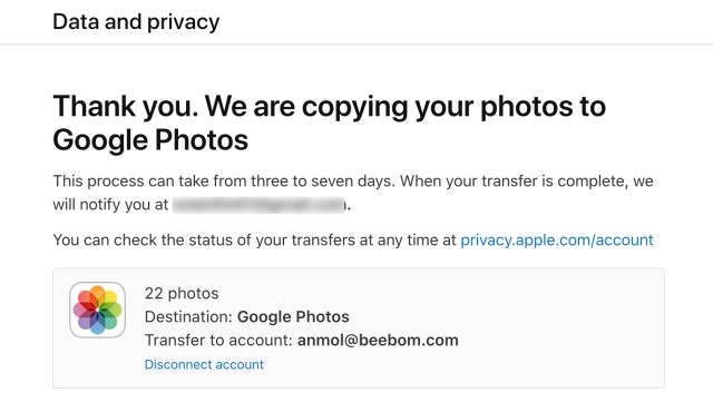 انقل صور iCloud إلى صور Google