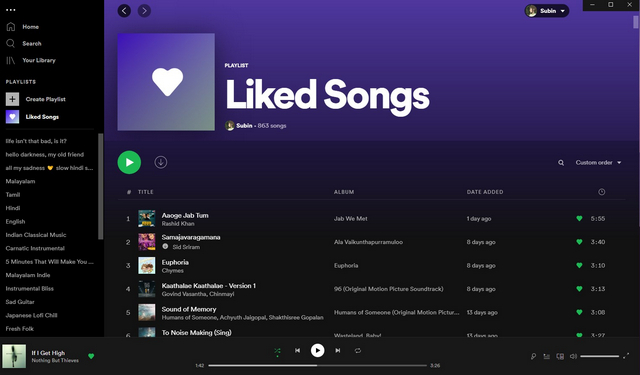 liked songs new spotify
