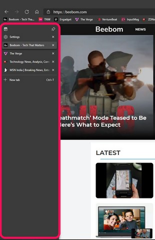 microsoft edge vertical tabs ui 