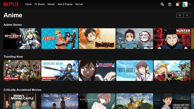 netflix anime - one of the best anime streaming websites