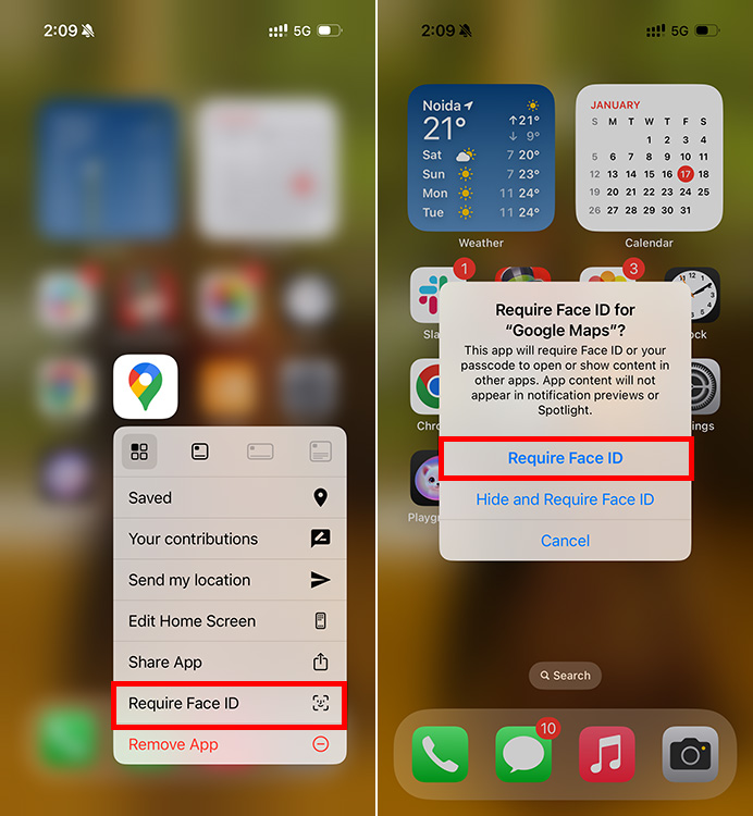 option to lock apps in iPhone with iOS 18