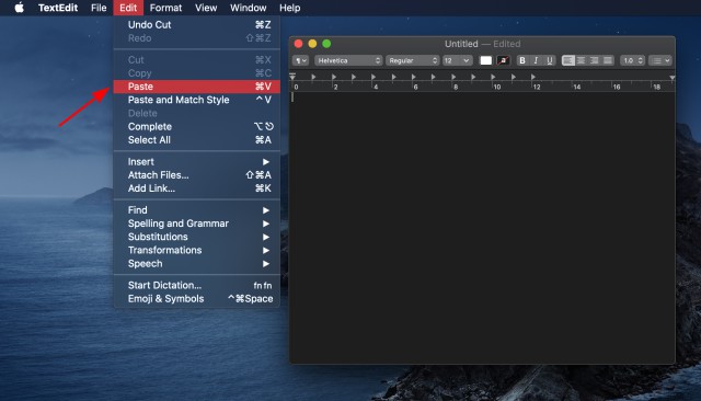 shortcut for copy and paste in mac