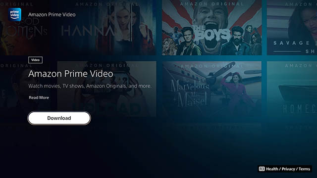 prime video playstation 5 app