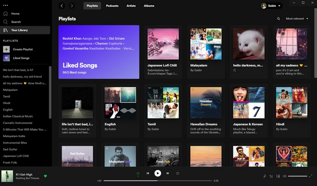 spotify library new
