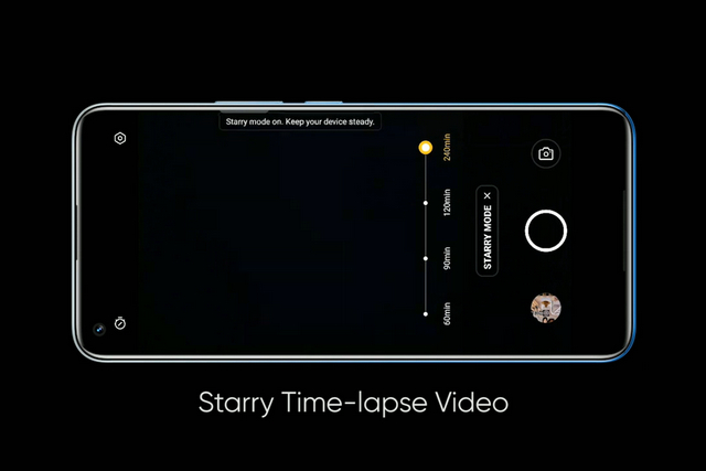 realme 8 pro starry timelapse video