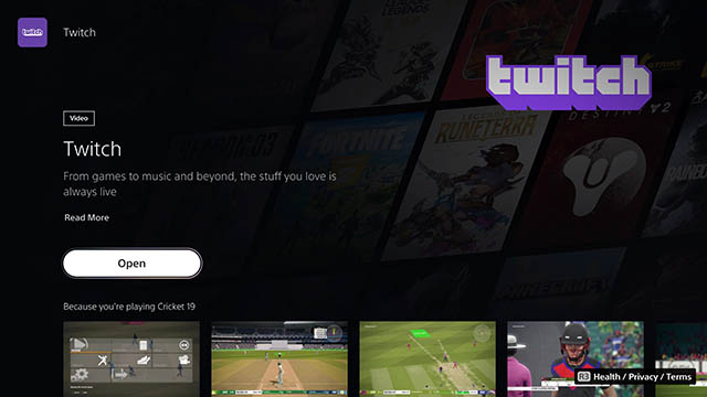 twitch playstation 5 app