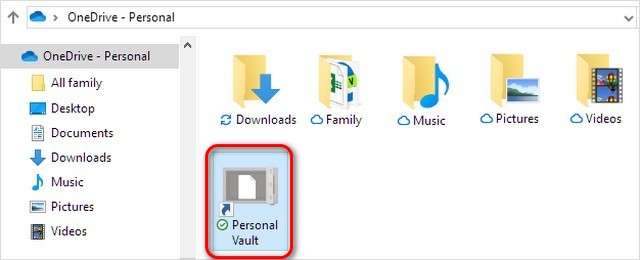 OneDrive Personal Vault