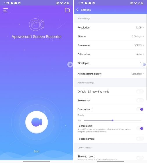 HD Screen Recorder 1080P 60fps – Apps no Google Play