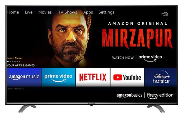 9. AmazonBasics 50-inch 4K Smart TV