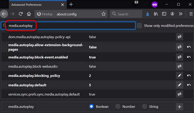 Disable Autoplay Videos on Mozilla Firefox