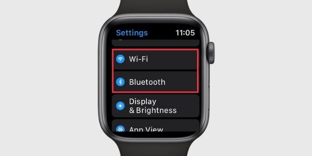 Отключите Wi-Fi и Bluetooth на Apple Watch