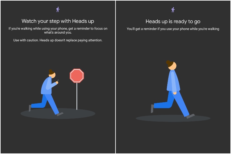 Google möchte, dass Benutzer beim Gehen mit dem Heads-Up-Modus im digitalen Wohlbefinden nachschlagen