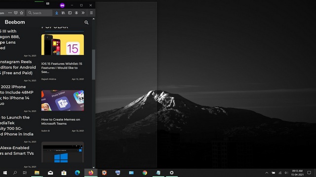 view apps side by side windows 10