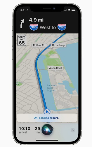 Отчеты об инцидентах в Apple Maps