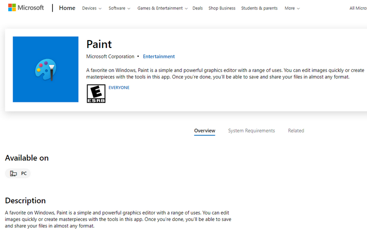 Microsoft Moves MS Paint and Snipping Tool to Microsoft Store