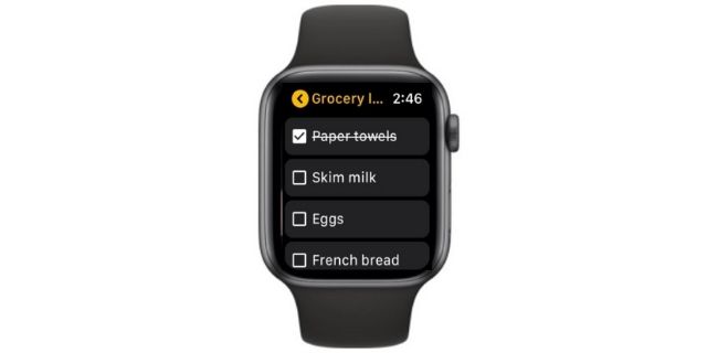 Notes app for Apple Watch