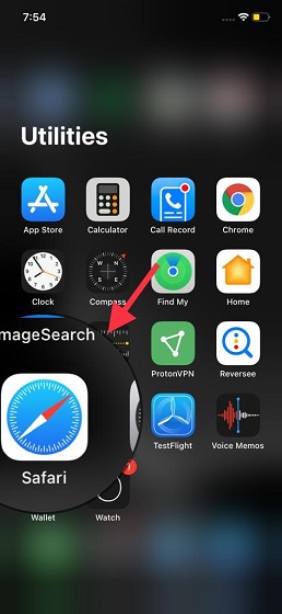 Öffnen Sie Safari auf Ihrem iPhone