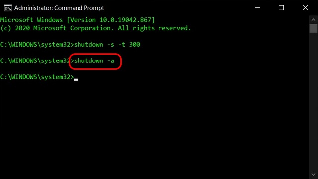 command prompt shutdown timer