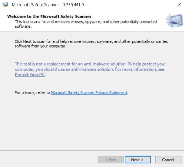 microsoft safety scanner online scan