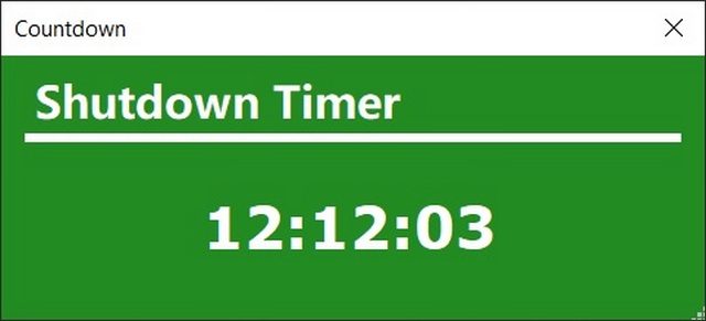 set shutdown timer windows 10