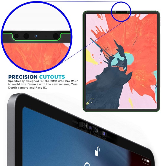 Tech Armor Ballistic Glass Screen Protector Designed for Apple NEW iPad Pro 12.9-inch 2021