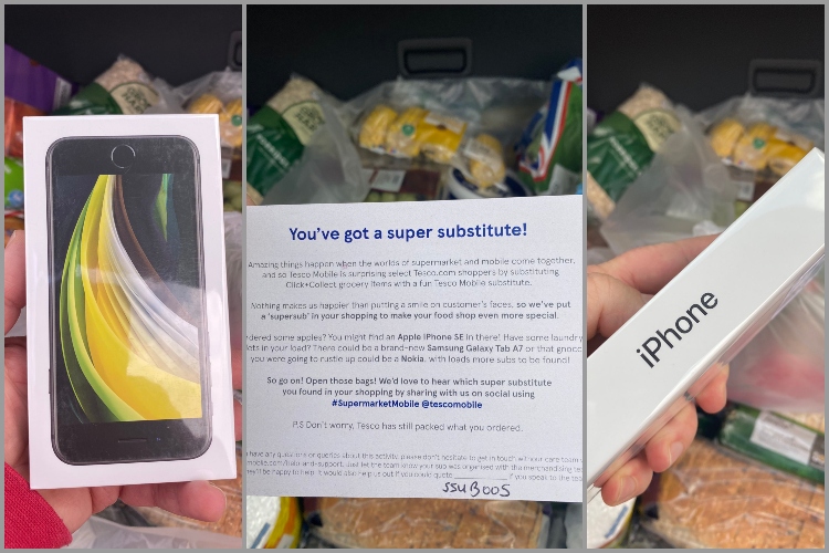 Tesco stores giving away Apple and Samsung products feat.