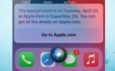 Siri reveals next Apple event to be held on April 20