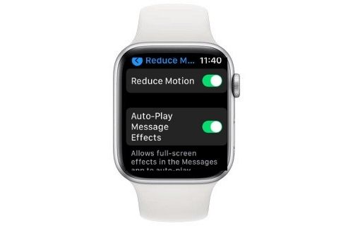 Enable Reduce Motion on watchOS 