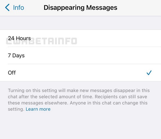 WhatsApp to Add 24 Hours Option for Disappearing Messages - 97